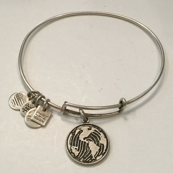 Alex and Ani Jewelry - Alex & Ani Silver Tone Globe Bracelet